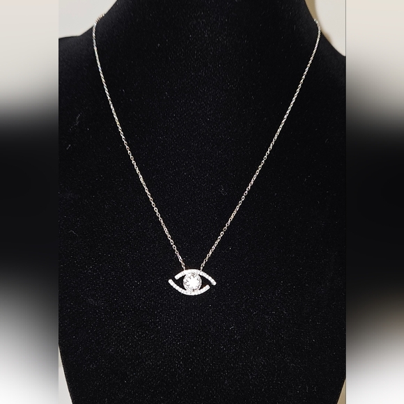 Pure New Devil Eye Moissanite Necklace women - Picture 7 of 13